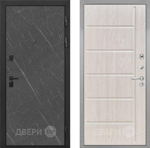 Входная металлическая Дверь Интекрон (INTECRON) Профит Black Гранит Лава Оникс ФЛ-102 Сосна белая в Голицыно
