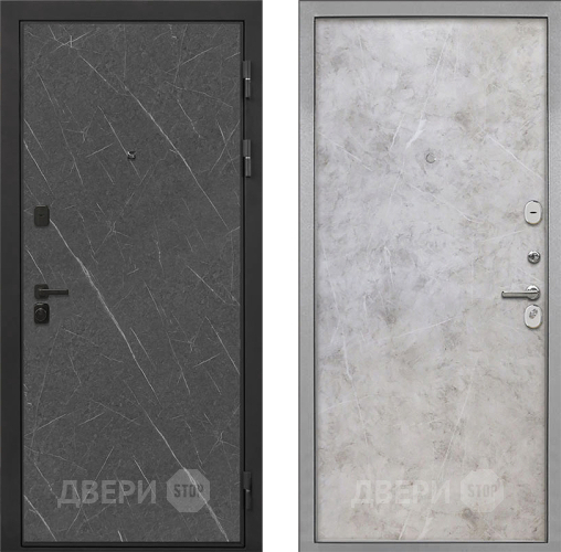 Входная металлическая Дверь Интекрон (INTECRON) Профит Black Гранит Лава Оникс Гладкая Мрамор светлый в Голицыно