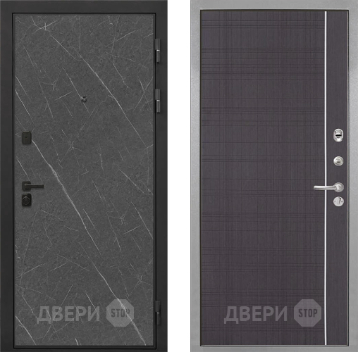 Входная металлическая Дверь Интекрон (INTECRON) Профит Black Гранит Лава Оникс В-07 с молдингом Венге в Голицыно