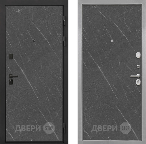 Входная металлическая Дверь Интекрон (INTECRON) Профит Black Гранит Лава Оникс Гладкая Гранит лава оникс в Голицыно