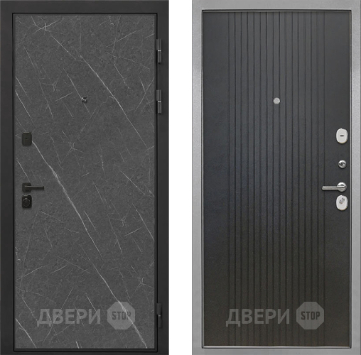 Входная металлическая Дверь Интекрон (INTECRON) Профит Black Гранит Лава Оникс ФЛ-295 Лофт черный в Голицыно