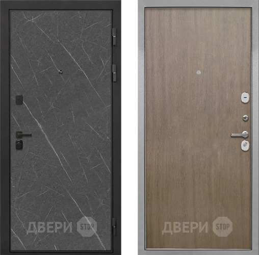 Входная металлическая Дверь Интекрон (INTECRON) Профит Black Гранит Лава Оникс Гладкая шпон Венге коричневый в Голицыно