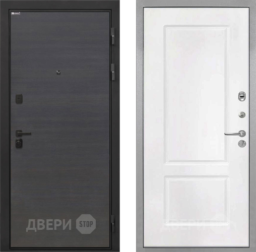 Входная металлическая Дверь Интекрон (INTECRON) Профит Black Эковенге КВ-2 Белый матовый в Голицыно
