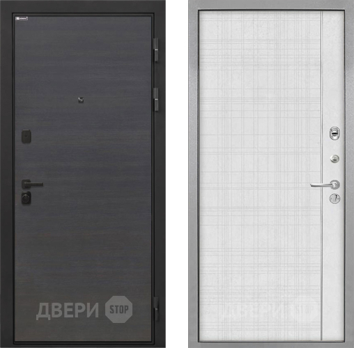 Входная металлическая Дверь Интекрон (INTECRON) Профит Black Эковенге В-07 с молдингом Лофт белый в Голицыно