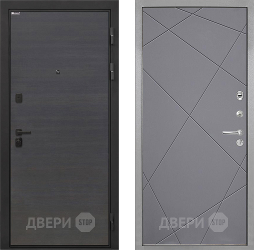 Входная металлическая Дверь Интекрон (INTECRON) Профит Black Эковенге Лучи-М Графит софт в Голицыно
