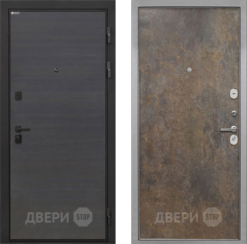 Входная металлическая Дверь Интекрон (INTECRON) Профит Black Эковенге Гладкая Гранж в Голицыно