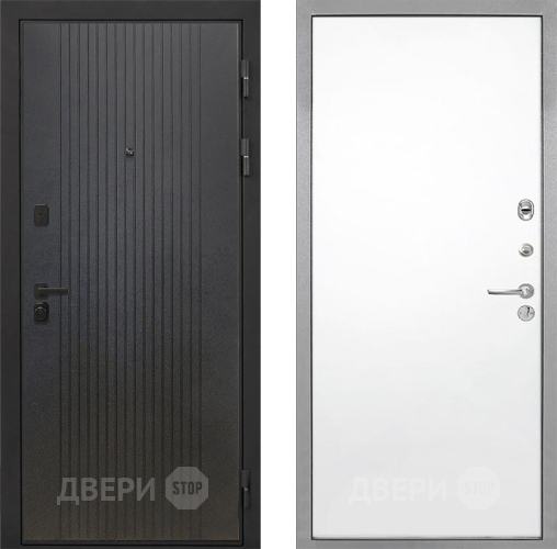 Входная металлическая Дверь Интекрон (INTECRON) Профит Black ФЛ-295 Гладкая Силк Сноу в Голицыно