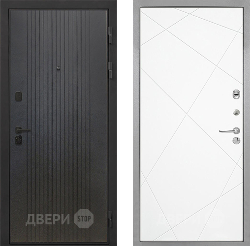 Входная металлическая Дверь Интекрон (INTECRON) Профит Black ФЛ-295 Лучи-М Софт милк в Голицыно