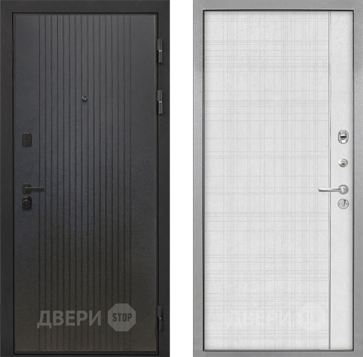 Входная металлическая Дверь Интекрон (INTECRON) Профит Black ФЛ-295 В-07 с молдингом Лофт белый в Голицыно
