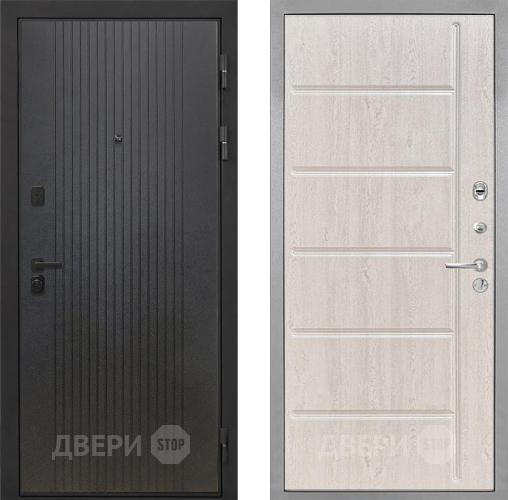 Входная металлическая Дверь Интекрон (INTECRON) Профит Black ФЛ-295 ФЛ-102 Сосна белая в Голицыно