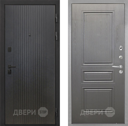 Входная металлическая Дверь Интекрон (INTECRON) Профит Black ФЛ-295 ФЛ-243 Графит вуд дуб в Голицыно