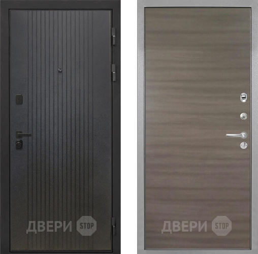 Входная металлическая Дверь Интекрон (INTECRON) Профит Black ФЛ-295 Гладкая Дуб тоскано поперечный в Голицыно