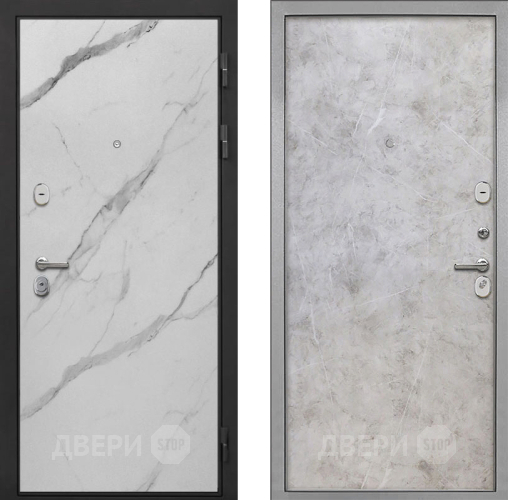 Входная металлическая Дверь Интекрон (INTECRON) Гектор Мрамор Арктик Гладкая Мрамор светлый в Голицыно
