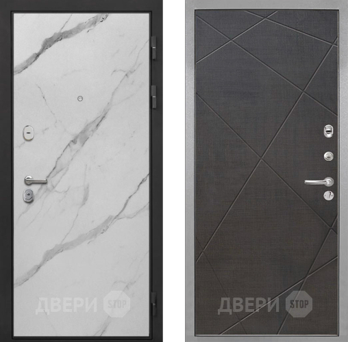 Входная металлическая Дверь Интекрон (INTECRON) Гектор Мрамор Арктик Лучи-М Венге распил кофе в Голицыно