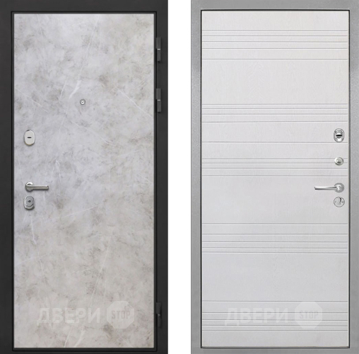 Входная металлическая Дверь Интекрон (INTECRON) Гектор Мрамор Светлый ФЛ-316 Белый ясень в Голицыно