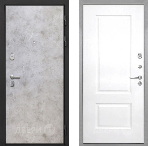 Входная металлическая Дверь Интекрон (INTECRON) Гектор Мрамор Светлый Альба Роял Вуд белый в Голицыно