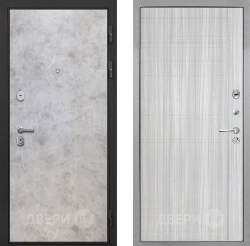 Входная металлическая Дверь Интекрон (INTECRON) Гектор Мрамор Светлый В-07 с молдингом Сандал белый в Голицыно