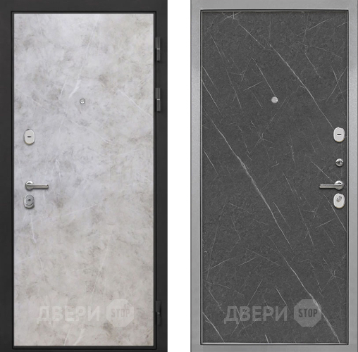 Входная металлическая Дверь Интекрон (INTECRON) Гектор Мрамор Светлый Гладкая Гранит лава оникс в Голицыно