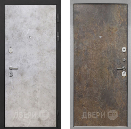 Входная металлическая Дверь Интекрон (INTECRON) Гектор Мрамор Светлый Гладкая Гранж в Голицыно