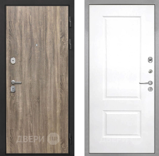 Входная металлическая Дверь Интекрон (INTECRON) Гектор Дуб Турин Альба Роял Вуд белый в Голицыно