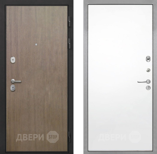 Входная металлическая Дверь Интекрон (INTECRON) Гектор Венге Коричневый Гладкая Силк Сноу в Голицыно