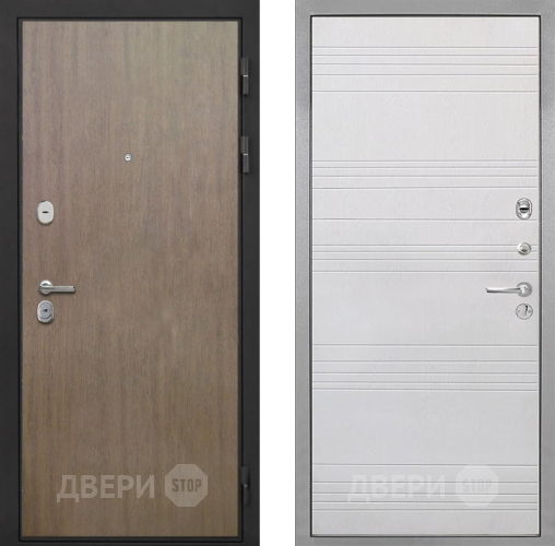 Входная металлическая Дверь Интекрон (INTECRON) Гектор Венге Коричневый ФЛ-316 Белый ясень в Голицыно