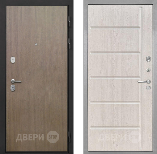Входная металлическая Дверь Интекрон (INTECRON) Гектор Венге Коричневый ФЛ-102 Сосна белая в Голицыно