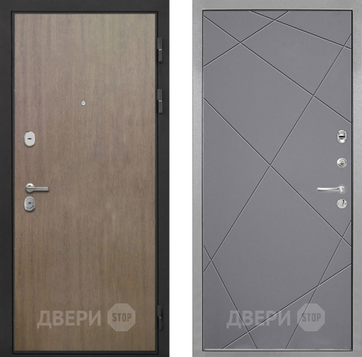 Входная металлическая Дверь Интекрон (INTECRON) Гектор Венге Коричневый Лучи-М Графит софт в Голицыно