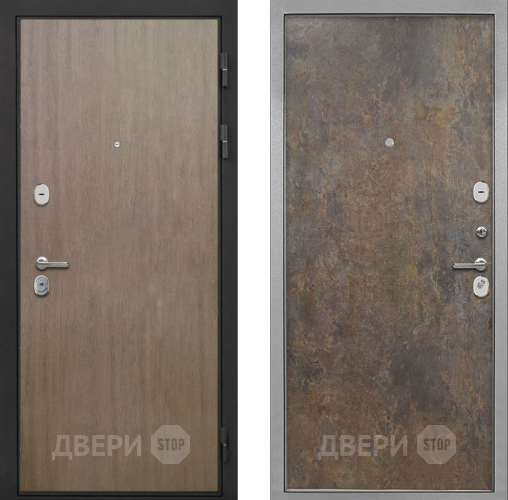 Входная металлическая Дверь Интекрон (INTECRON) Гектор Венге Коричневый Гладкая Гранж в Голицыно