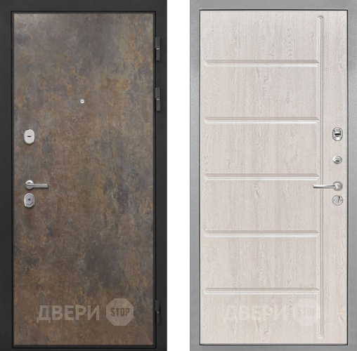 Входная металлическая Дверь Интекрон (INTECRON) Гектор Гранж ФЛ-102 Сосна белая в Голицыно