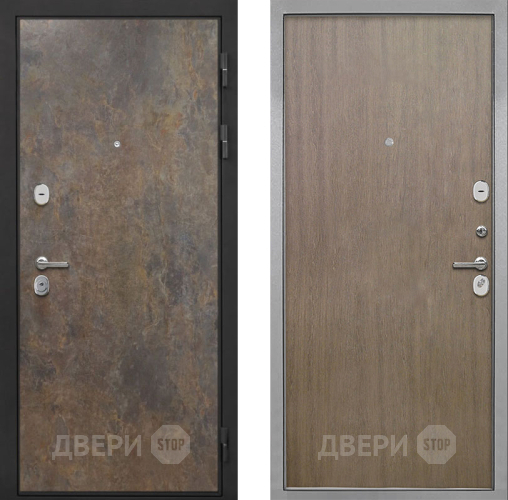 Входная металлическая Дверь Интекрон (INTECRON) Гектор Гранж Гладкая шпон Венге коричневый в Голицыно