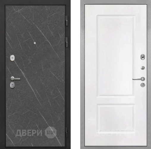 Входная металлическая Дверь Интекрон (INTECRON) Гектор Гранит Лава Оникс КВ-2 Белый матовый в Голицыно