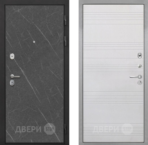 Входная металлическая Дверь Интекрон (INTECRON) Гектор Гранит Лава Оникс ФЛ-316 Белый ясень в Голицыно