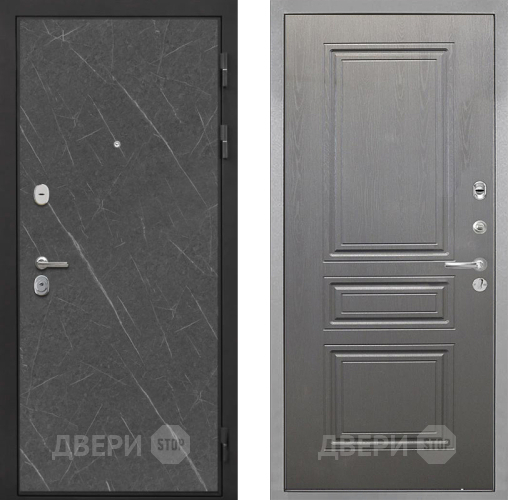 Входная металлическая Дверь Интекрон (INTECRON) Гектор Гранит Лава Оникс ФЛ-243 Графит вуд дуб в Голицыно