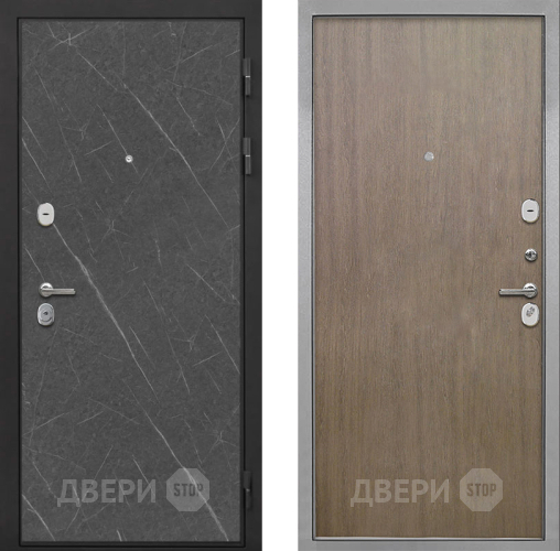 Входная металлическая Дверь Интекрон (INTECRON) Гектор Гранит Лава Оникс Гладкая шпон Венге коричневый в Голицыно