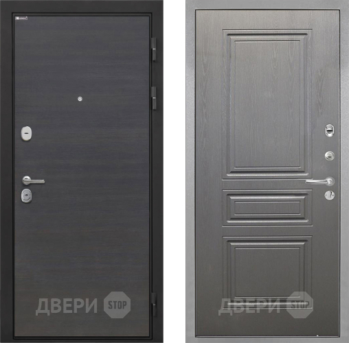 Входная металлическая Дверь Интекрон (INTECRON) Гектор Эковенге ФЛ-243 Графит вуд дуб в Голицыно