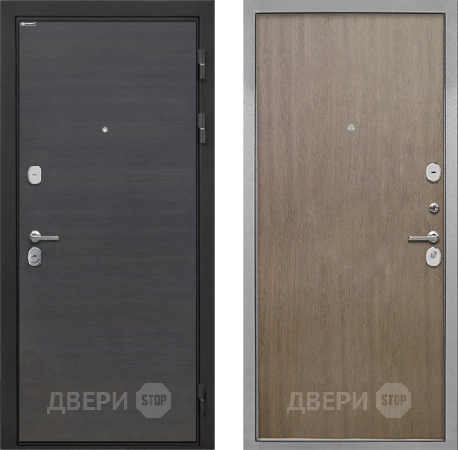 Входная металлическая Дверь Интекрон (INTECRON) Гектор Эковенге Гладкая шпон Венге коричневый в Голицыно