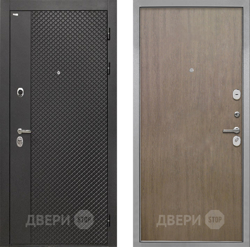 Входная металлическая Дверь Интекрон (INTECRON) Олимпия Black 4К Гладкая шпон Венге коричневый в Голицыно