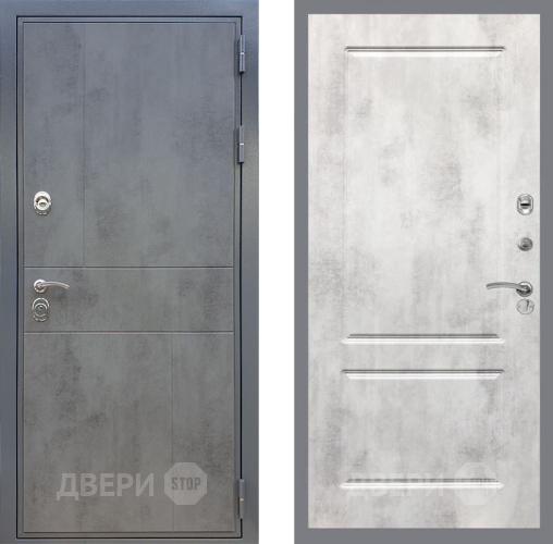 Входная металлическая Дверь Рекс (REX) ФЛ-290 FL-117 Бетон светлый в Голицыно
