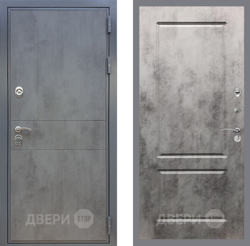 Входная металлическая Дверь Рекс (REX) ФЛ-290 FL-117 Бетон темный в Голицыно
