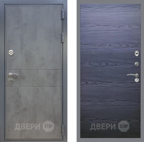 Дверь Рекс (REX) ФЛ-290 GL Дуб тангенальный черный в Голицыно