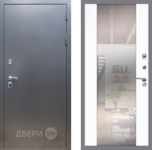 Входная металлическая Дверь Рекс (REX) 11 СБ-16 Зеркало Силк Сноу в Голицыно