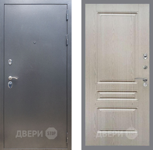 Входная металлическая Дверь Рекс (REX) 11 FL-243 Беленый дуб в Голицыно