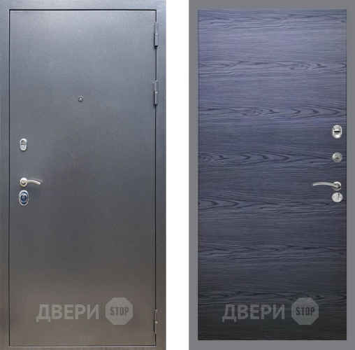 Входная металлическая Дверь Рекс (REX) 11 GL Дуб тангенальный черный в Голицыно