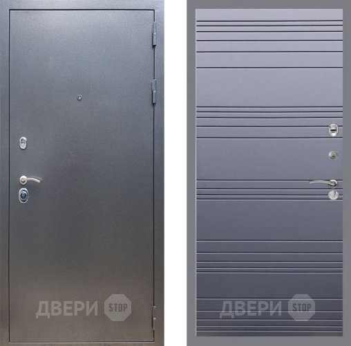 Входная металлическая Дверь Рекс (REX) 11 Line Силк титан в Голицыно