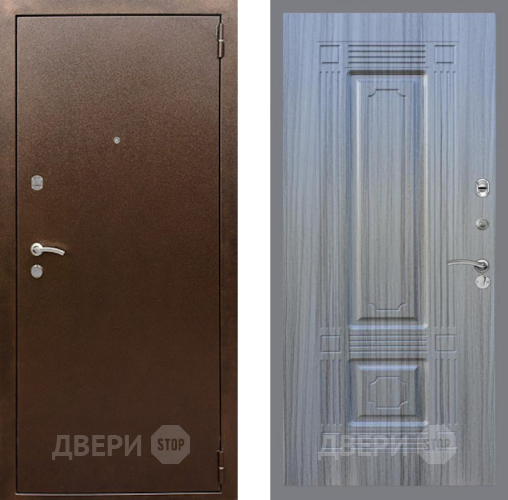 Входная металлическая Дверь Рекс (REX) 1А Медный Антик FL-2 Сандал грей в Голицыно