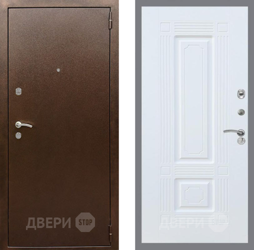 Дверь Рекс (REX) 1А Медный Антик FL-2 Силк Сноу в Голицыно