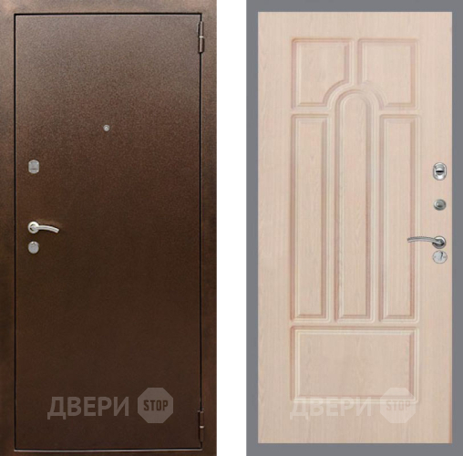 Дверь Рекс (REX) 1А Медный Антик FL-58 Беленый дуб в Голицыно