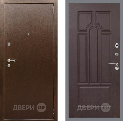 Входная металлическая Дверь Рекс (REX) 1А Медный Антик FL-58 Венге в Голицыно