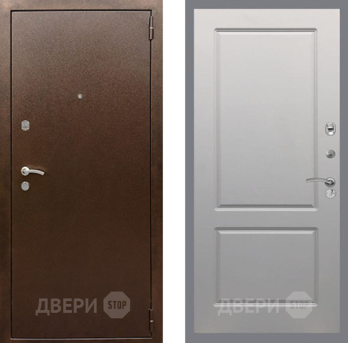 Входная металлическая Дверь Рекс (REX) 1А Медный Антик FL-117 Грей софт в Голицыно